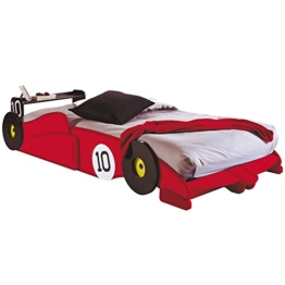 Rotes Formel 1 Rennwagenbett für Kinder mit Matratze