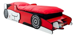 Rennwagenbett in Rot in Form von einem Formel 1 Auto